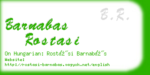 barnabas rostasi business card